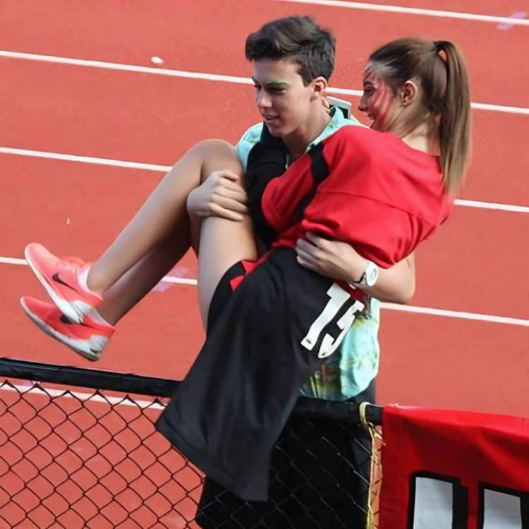 Lucy Markovic with her boyfriend Carlo.